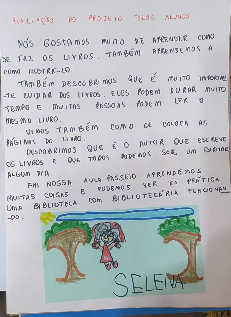 Registro da avaliação feito pelas crianças